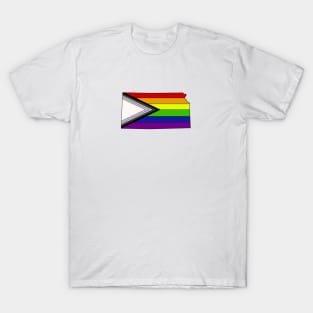 Progress pride flag - Kansas T-Shirt